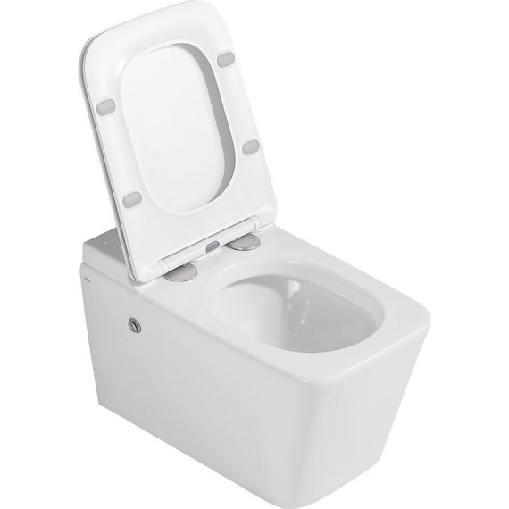 Унитаз подвесной безободковый импульсный Abber Rechteck AC1202P с крышкой микролифт - фото 6