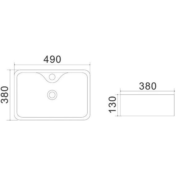 Раковина-чаша Azario 49 см AZ-4569A - фото, картинка 3 Раковина-чаша Azario 49 см AZ-4569A - фото 3