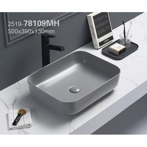 Раковина-чаша Azario 50 см AZ-78109MH, светло-серый матовый - фото, картинка 2 Раковина-чаша Azario 50 см AZ-78109MH, светло-серый матовый - фото 2