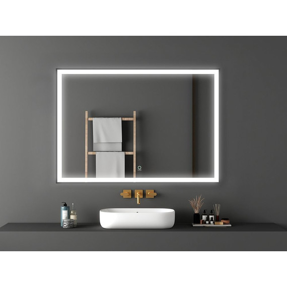 Зеркало Azario 100 см AZ-Z-059WHCS, черный - фото 7