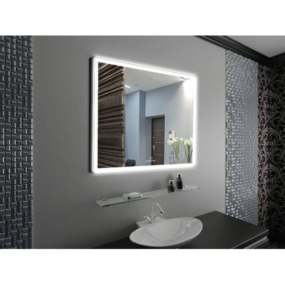 Зеркало Azario 100 см AZ-Z-059WHCS, черный - фото 8