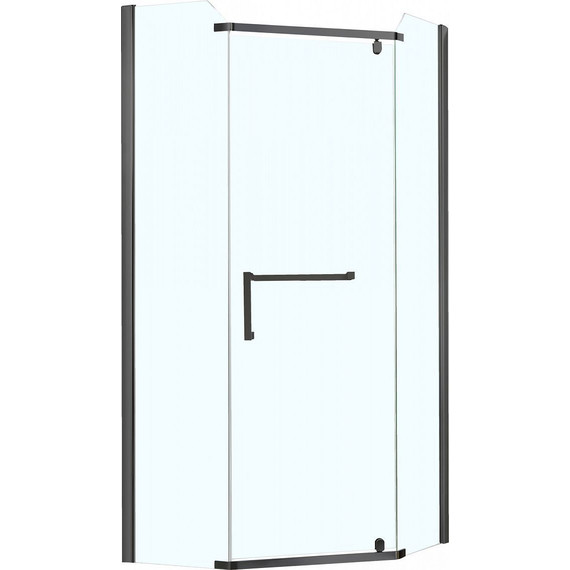 Душевое ограждение Azario Edmonton 90х90 см AZ-NNC3231-1 900 BLACK (стекло 8 мм) черный/прозрачное - фото 