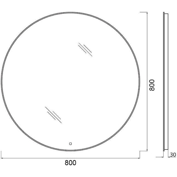 Зеркало Azario Alone Cerchio 80 см CS00079362 - фото, картинка 3 Зеркало Azario Alone Cerchio 80 см CS00079362 - фото 3