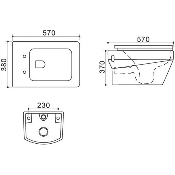 Унитаз подвесной безободковый Azario Trend AZ-2133 с крышкой микролифт - фото 3