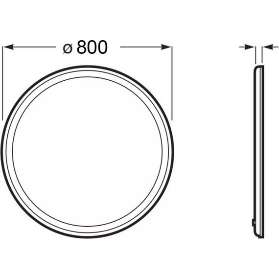 Зеркало Azario Classico Cerchio 80 см CS00079360 - фото 3