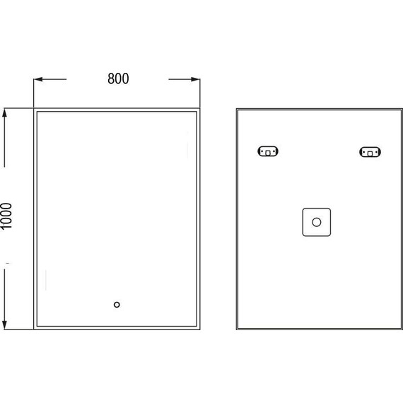 Зеркало Azario Алмина 80 см LED-00002315 - фото 4