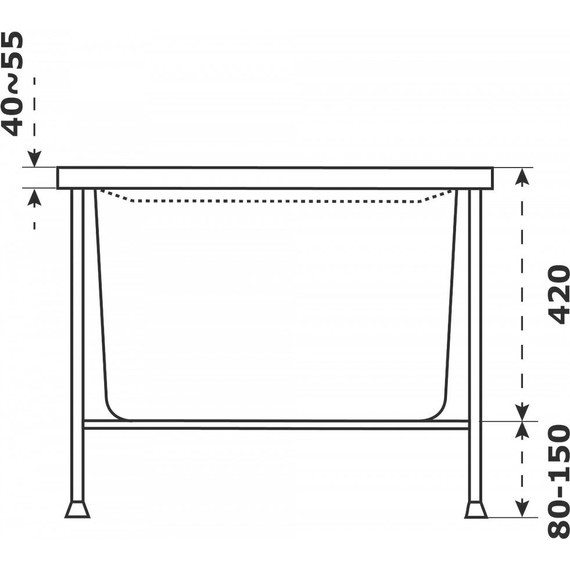 Каркас для ванны Azario Бали 180x80 см БТК0004 - фото, картинка 2 Каркас для ванны Azario Бали 180x80 см БТК0004 - фото 2