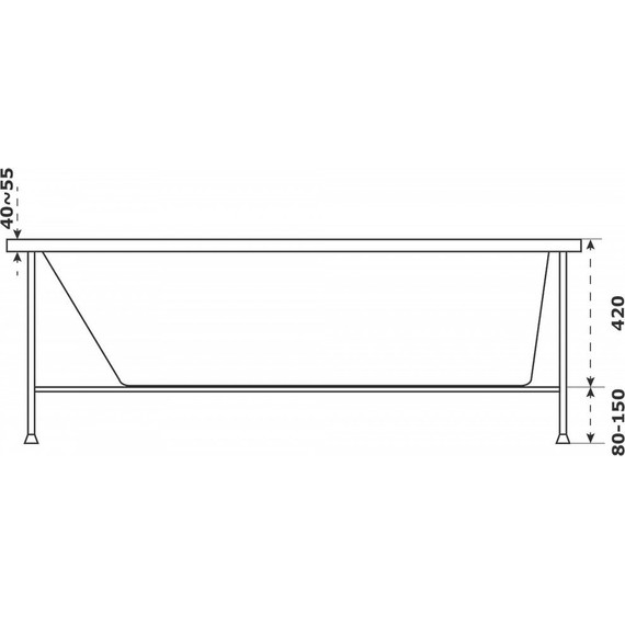 Каркас для ванны Azario Бали 180x80 см БТК0004 - фото, картинка 3 Каркас для ванны Azario Бали 180x80 см БТК0004 - фото 3