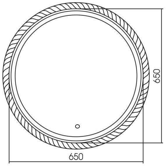 Зеркало Azario Бригантина 65 см LED-00002573 - фото 6
