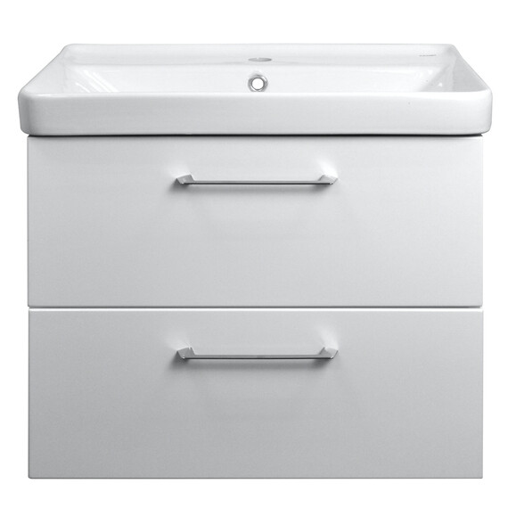 Тумба подвесная с раковиной Azario Ника 70 см CS00080144, белый матовый - фото 