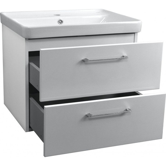 Тумба подвесная с раковиной Azario Ника 70 см CS00080144, белый матовый - фото, картинка 2 Тумба подвесная с раковиной Azario Ника 70 см CS00080144, белый матовый - фото 2