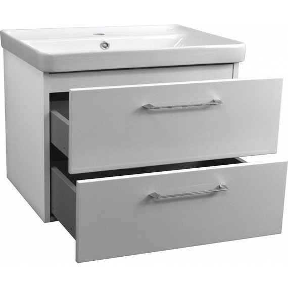 Тумба подвесная с раковиной Azario Ника 80 см CS00080145, белый матовый - фото 2