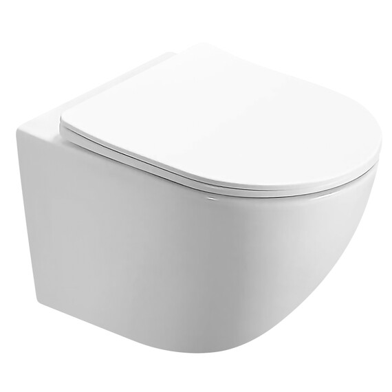 Унитаз подвесной безободковый Azario Morano AZ-450W с крышкой микролифт - фото 