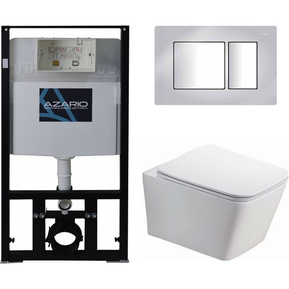 Инсталляция с подвесным безободковым унитазом Azario Nova AZ-8010-1000+AZ-8200-0031+AZ-2216 SP - фото 