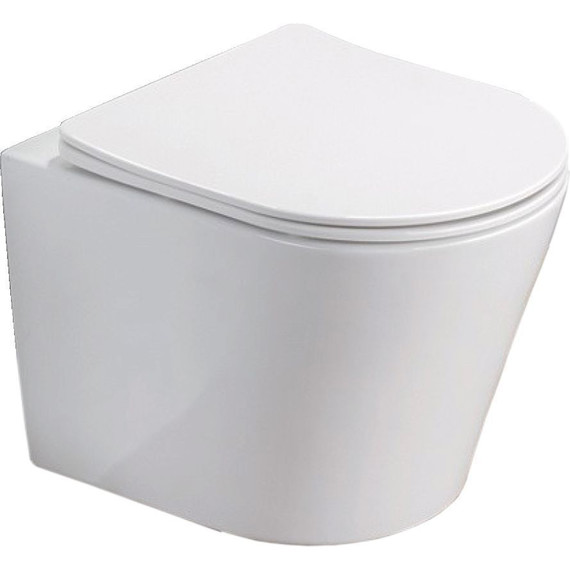 Инсталляция с подвесным унитазом комплект: Grohe Rapid SL 38772001 с подвесным безободковым унитазом Azario Atrio AZ-2330 сиденье микролифт, крепление, кнопка смыва хром - фото 2