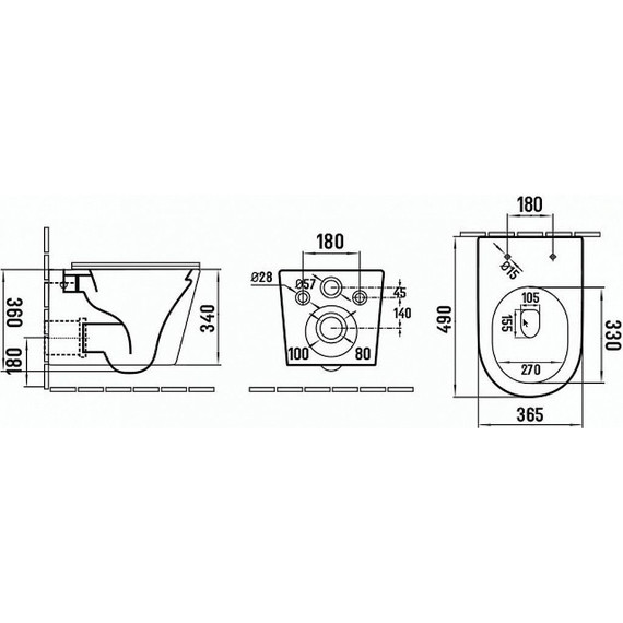 Инсталляция с подвесным унитазом комплект: Grohe Rapid SL 38772001 с подвесным безободковым унитазом Azario Atrio AZ-2330 сиденье микролифт, крепление, кнопка смыва хром - фото 10