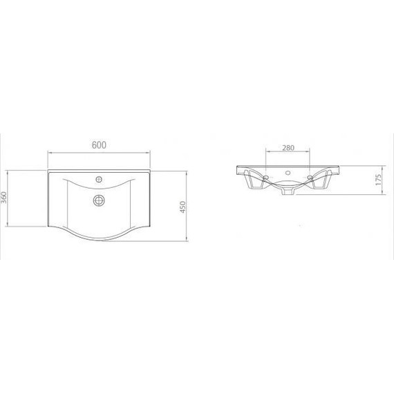 Тумба напольная с раковиной Стиль Коралл 60/1 см - фото 5