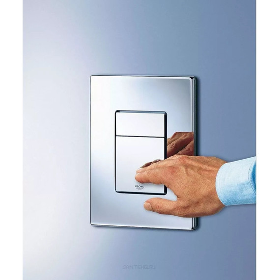 Инсталляция с подвесным унитазом комплект: Grohe Rapid SL 38772001 с подвесным безободковым унитазом Sintesi Evi SIN-TS-EVI-151BM сиденье микролифт, крепление, кнопка смыва хром - фото 6