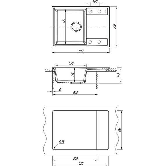 Кухонная мойка Lemark Imandra 640 9910020, бежевый, Цвет производителя: бежевый - фото 3