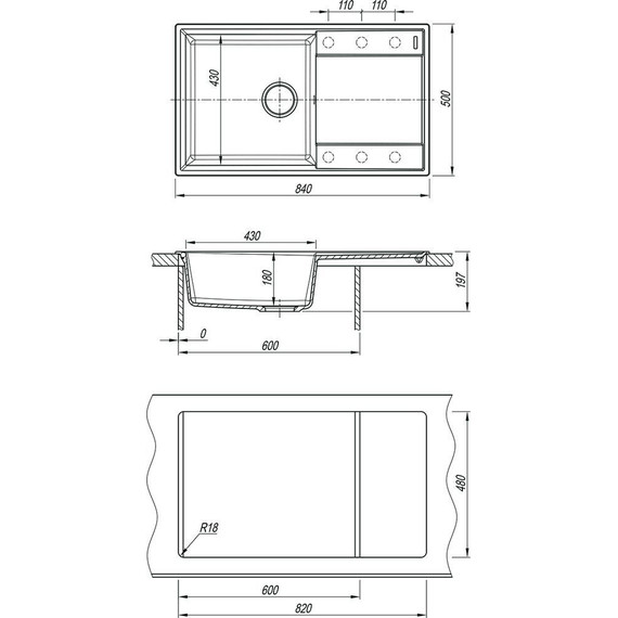 Кухонная мойка Lemark Imandra 840 9910034, жасмин, Цвет производителя: жасмин - фото 3