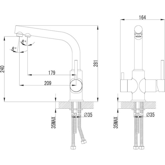 Смеситель для кухни Lemark Comfort LM3061PSH, шампань - фото 2