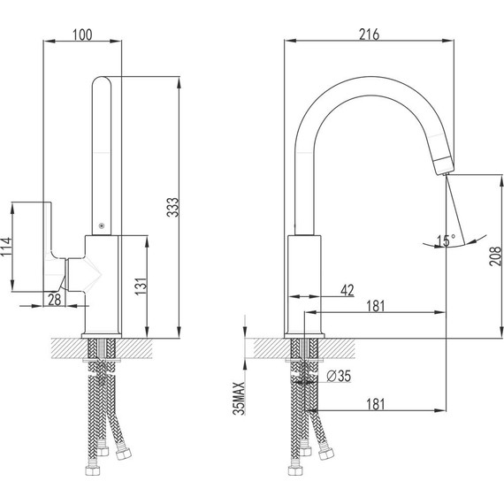 Смеситель для кухни Lemark Comfort LM3073PSH, шампань - фото 3