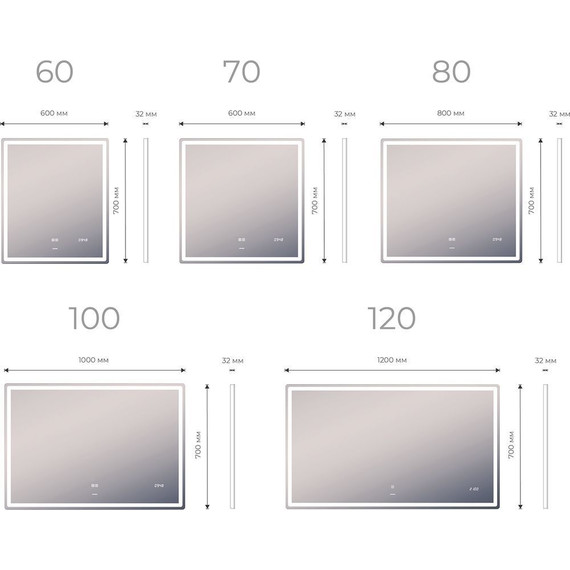 Зеркало Vigo Geometry Luxe 100 см z.GEO.100.Luxe - фото 5