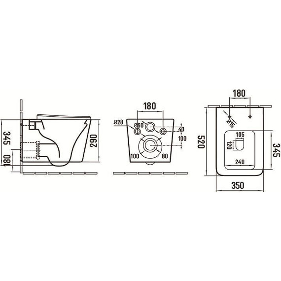 Унитаз подвесной CeramaLux Rimless 5170MW с крышкой микролифт, белый матовый, Цвет производителя: белый матовый - фото 3