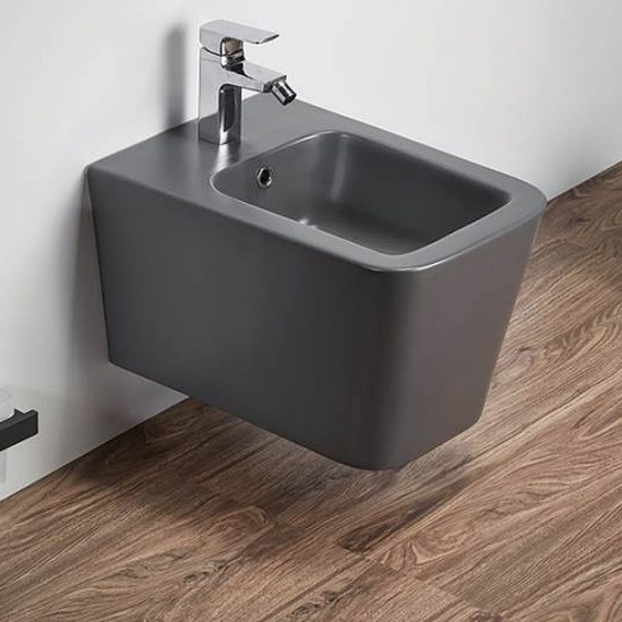 Биде подвесное CeramaLux 5370MDH, серый матовый - фото 2