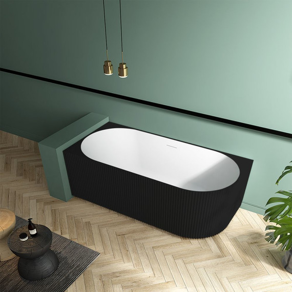Ванна отдельностоящая Abber 170x80 см AB9329-1.7MB L, чёрный матовый - фото 2