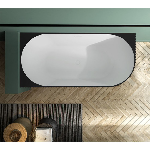 Ванна отдельностоящая Abber 170x80 см AB9329-1.7MB L, чёрный матовый - фото 3