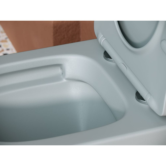 Унитаз подвесной Ceramicanova Balearica Rimless CN6000MH с тонкой крышкой микролифт, антрацит матовый, Цвет производителя: серый - фото, картинка 3 Унитаз подвесной Ceramicanova Balearica Rimless CN6000MH с тонкой крышкой микролифт, антрацит матовый, Цвет производителя: серый - фото 3