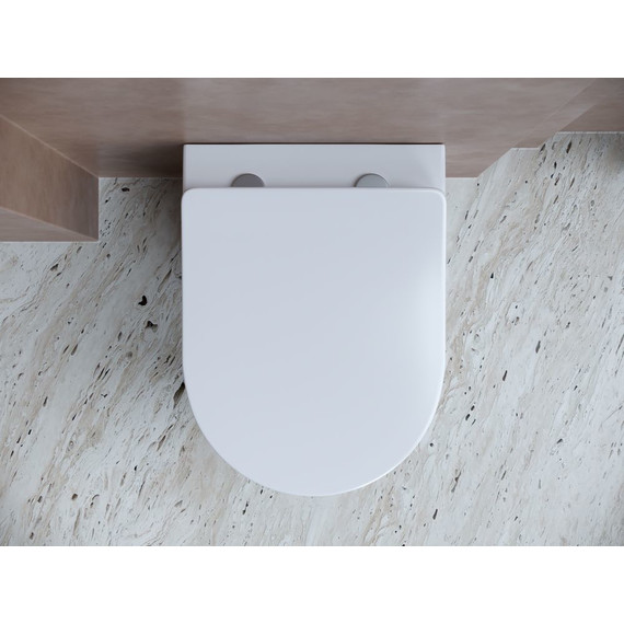 Унитаз подвесной Ceramicanova Balearica Rimless CN6000 с тонкой крышкой микролифт, Цвет производителя: белый - фото, картинка 4 Унитаз подвесной Ceramicanova Balearica Rimless CN6000 с тонкой крышкой микролифт, Цвет производителя: белый - фото 4