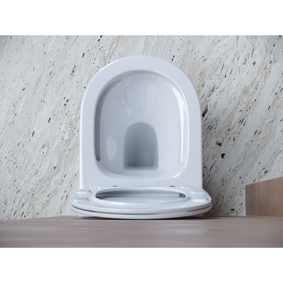 Унитаз подвесной Ceramicanova Balearica Rimless CN6000 с тонкой крышкой микролифт, Цвет производителя: белый - фото, картинка 5 Унитаз подвесной Ceramicanova Balearica Rimless CN6000 с тонкой крышкой микролифт, Цвет производителя: белый - фото 5