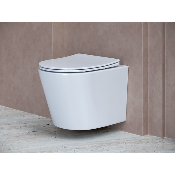 Унитаз подвесной Ceramicanova Balearica Rimless CN6000 с тонкой крышкой микролифт, Цвет производителя: белый - фото, картинка 6 Унитаз подвесной Ceramicanova Balearica Rimless CN6000 с тонкой крышкой микролифт, Цвет производителя: белый - фото 6