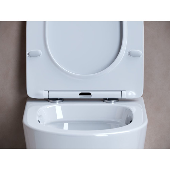 Унитаз подвесной Ceramicanova Balearica Rimless CN6000 с тонкой крышкой микролифт, Цвет производителя: белый - фото, картинка 7 Унитаз подвесной Ceramicanova Balearica Rimless CN6000 с тонкой крышкой микролифт, Цвет производителя: белый - фото 7