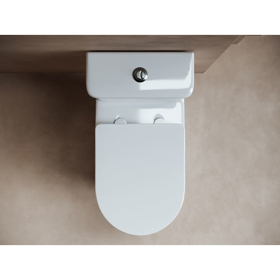 Унитаз-компакт Ceramicanova Fortuna Rimless CN9001 с тонкой крышкой микролифт - фото 3