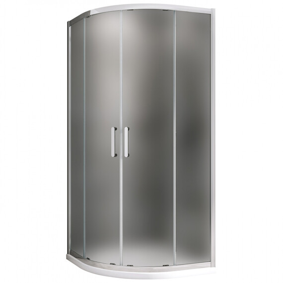 Душевое ограждение Abber Schwarzer Diamant 80x80 см AG01080M, хром/матовое - фото 