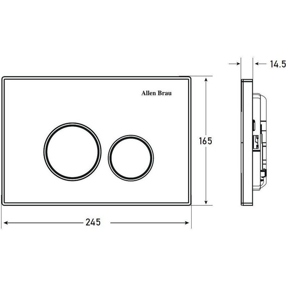 Кнопка смыва Allen Brau Priority 9.20001.31, черный матовый - фото 2