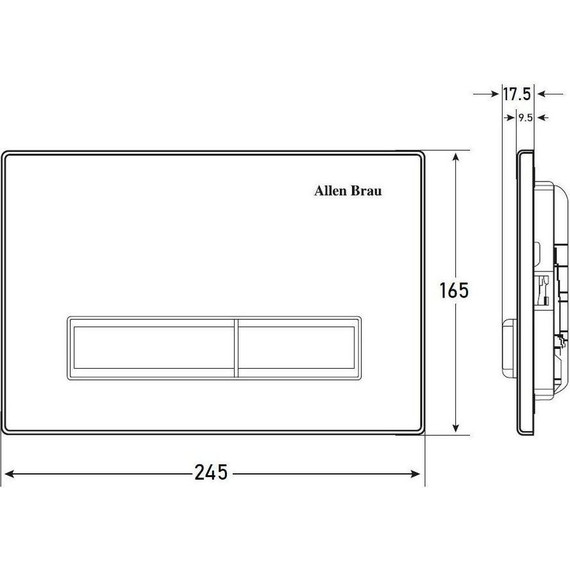 Кнопка смыва Allen Brau Fantasy 9.20003.MG, сатин - фото 2