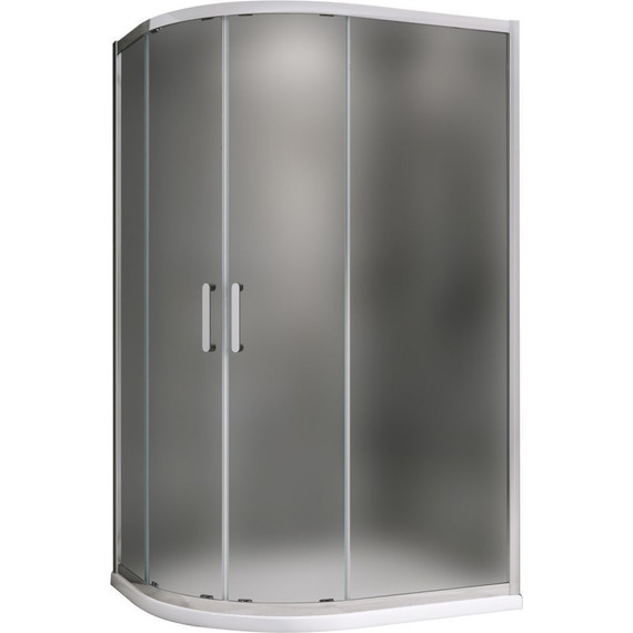 Душевое ограждение Abber Schwarzer Diamant 100x90 см AG01190M, хром/матовое - фото 