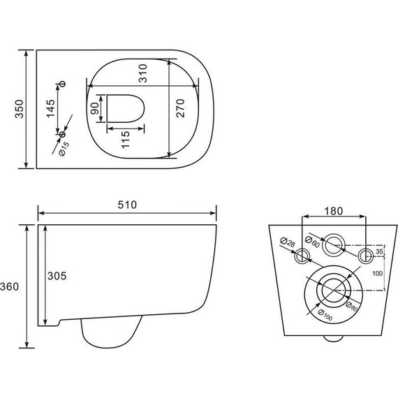 Унитаз подвесной безободковый Vincea Core VT1-28 с крышкой микролифт - фото 11