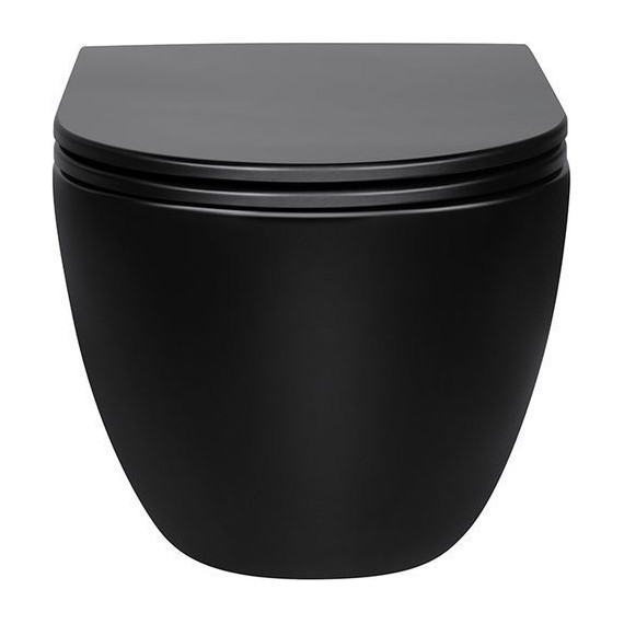 Унитаз подвесной безободковый Vincea Evo VT1-34MB с крышкой микролифт, черный матовый - фото 3