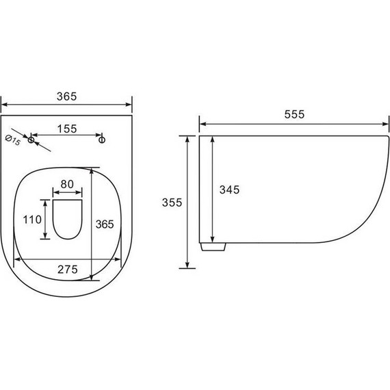 Унитаз подвесной безободковый Vincea Evo VT1-34MB с крышкой микролифт, черный матовый - фото 8