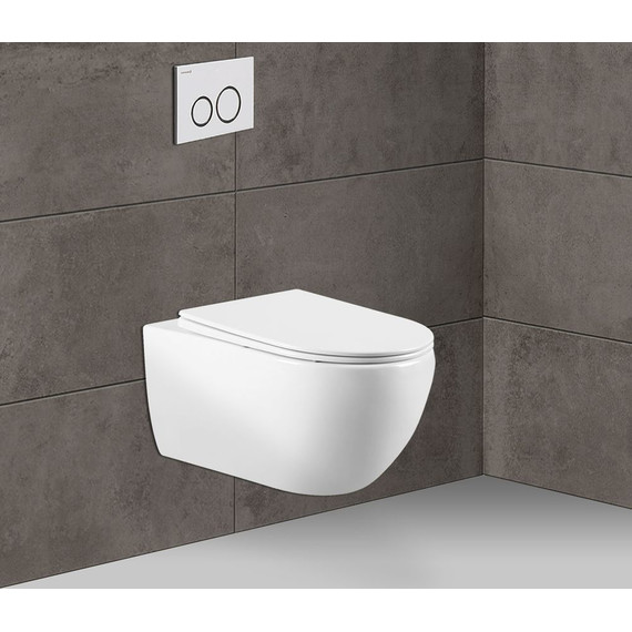 Унитаз подвесной безободковый Vincea Evo VT1-34 с крышкой микролифт, Цвет производителя: белый - фото 2