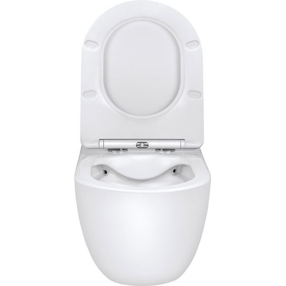 Унитаз подвесной безободковый Vincea Evo VT1-34 с крышкой микролифт, Цвет производителя: белый - фото 6