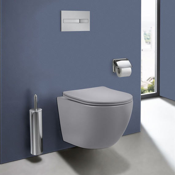 Унитаз подвесной безободковый Vincea Globo VT1-14SMG с крышкой микролифт, серый матовый, Цвет производителя: серый - фото, картинка 2 Унитаз подвесной безободковый Vincea Globo VT1-14SMG с крышкой микролифт, серый матовый, Цвет производителя: серый - фото 2