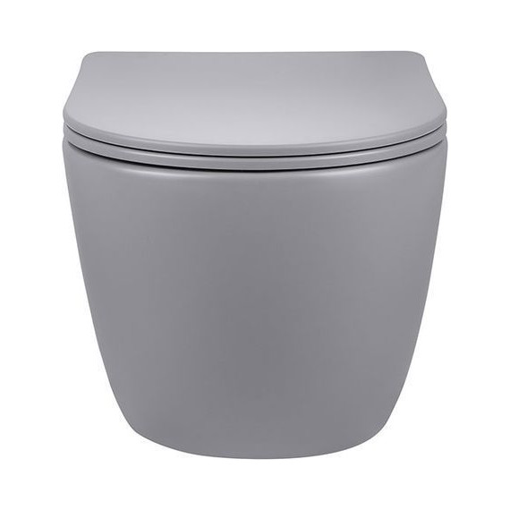 Унитаз подвесной безободковый Vincea Globo VT1-14SMG с крышкой микролифт, серый матовый, Цвет производителя: серый - фото, картинка 3 Унитаз подвесной безободковый Vincea Globo VT1-14SMG с крышкой микролифт, серый матовый, Цвет производителя: серый - фото 3