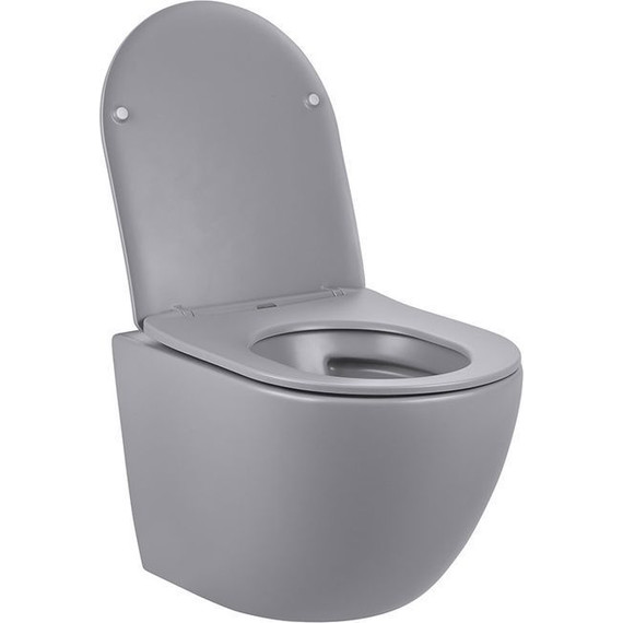 Унитаз подвесной безободковый Vincea Globo VT1-14SMG с крышкой микролифт, серый матовый, Цвет производителя: серый - фото, картинка 4 Унитаз подвесной безободковый Vincea Globo VT1-14SMG с крышкой микролифт, серый матовый, Цвет производителя: серый - фото 4