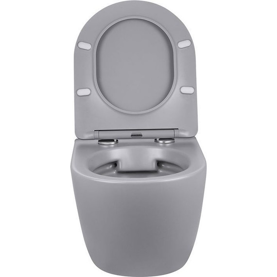 Унитаз подвесной безободковый Vincea Globo VT1-14SMG с крышкой микролифт, серый матовый, Цвет производителя: серый - фото, картинка 6 Унитаз подвесной безободковый Vincea Globo VT1-14SMG с крышкой микролифт, серый матовый, Цвет производителя: серый - фото 6